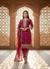 Naisha K 337 Roman Silk Aariwork Festival Wear Kurti With Pant Dupatta Exporters In India