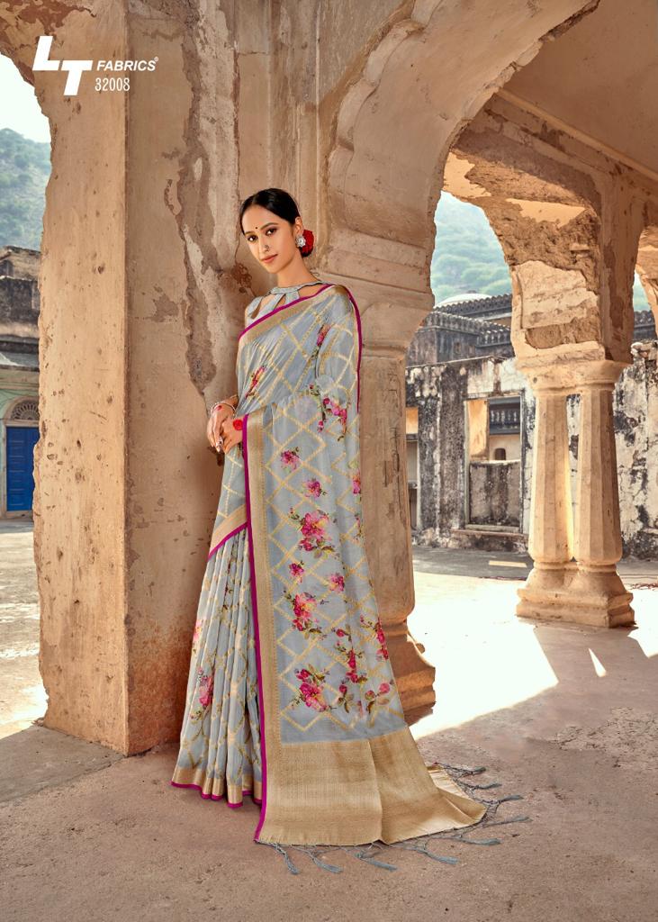Lt Musleen Latest Casual Wear Designer Fancy Digital Printed Silk Saree Collection 