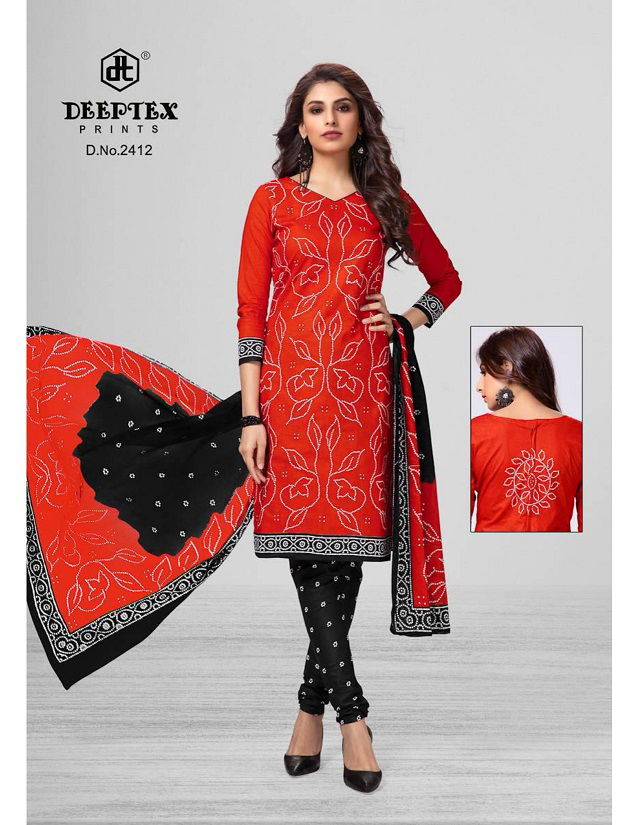 Deeptex Classic Chunaris 24 Latest Fancy Designer Casual Regular Wear Printed Cotton Dress Material Collection
