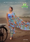 Anjana By Sanskar Bember Pattern Georgette Fancy Saree Wholesale In India