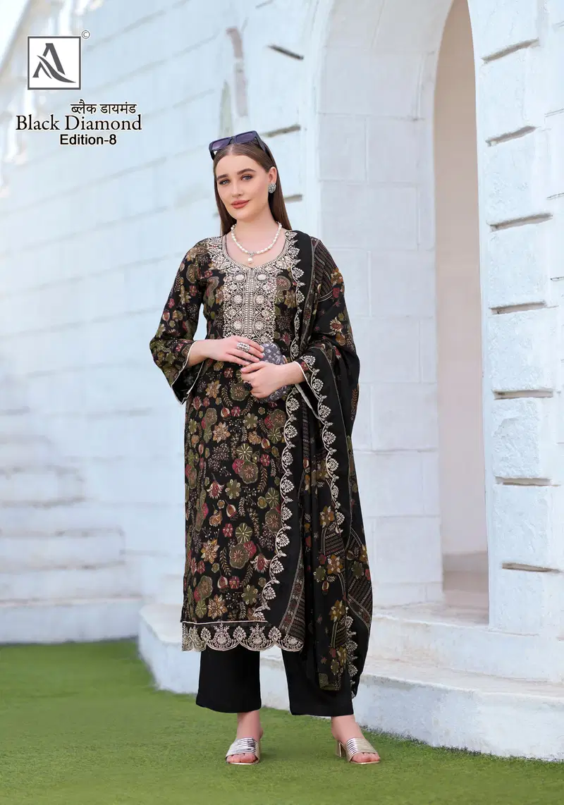 Black Diamond 8 By Alok Suit Rayon Printed Dress Material Wholesale Price In Surat
