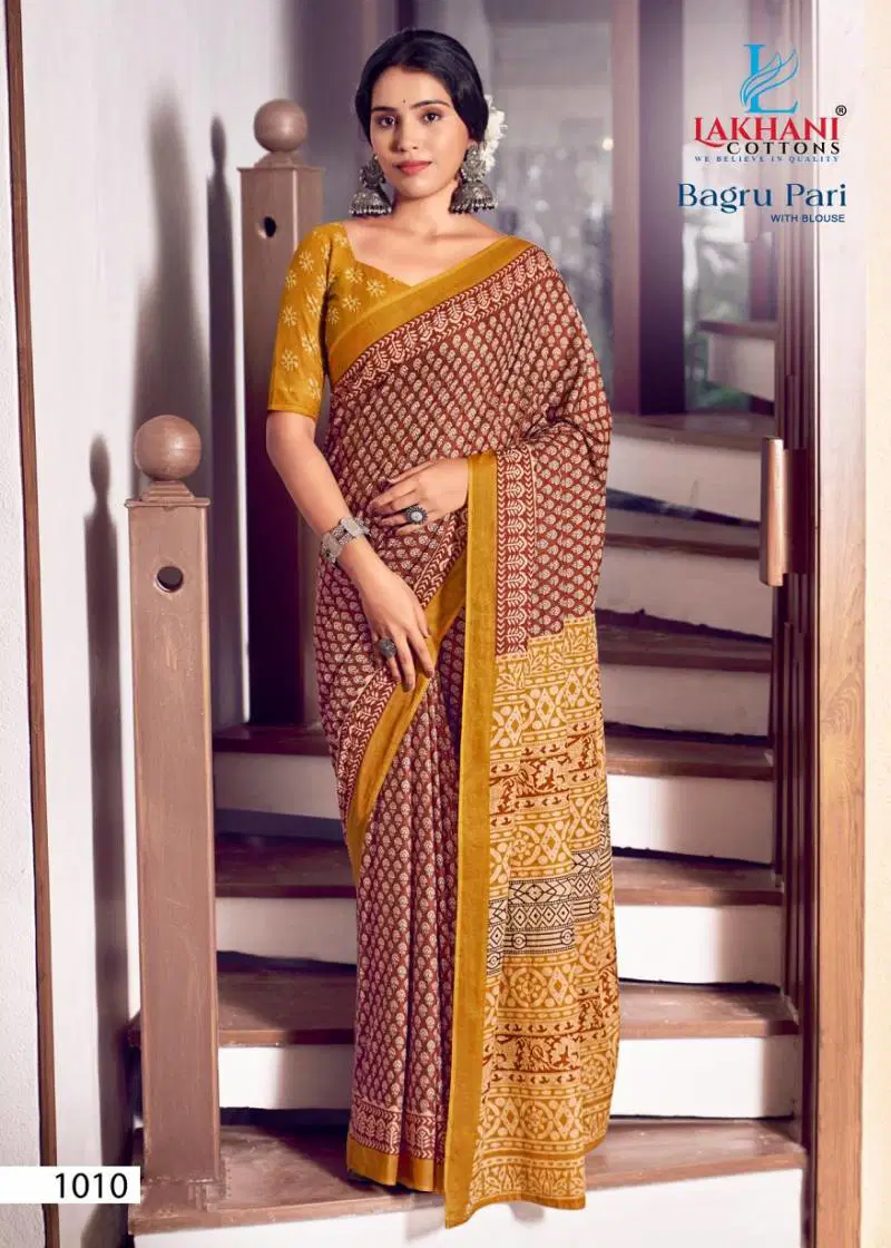 Bagru Pari Vol 1 By Lakhani Cotton Printed Fancy Saree Wholesale Online