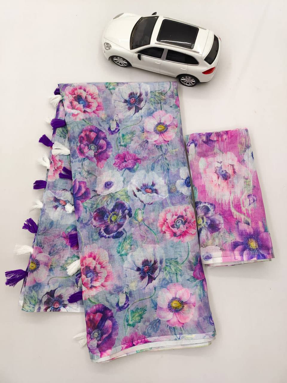 Mg 145 Mangalya  Linen Digital Printed Designer Saree catalog 