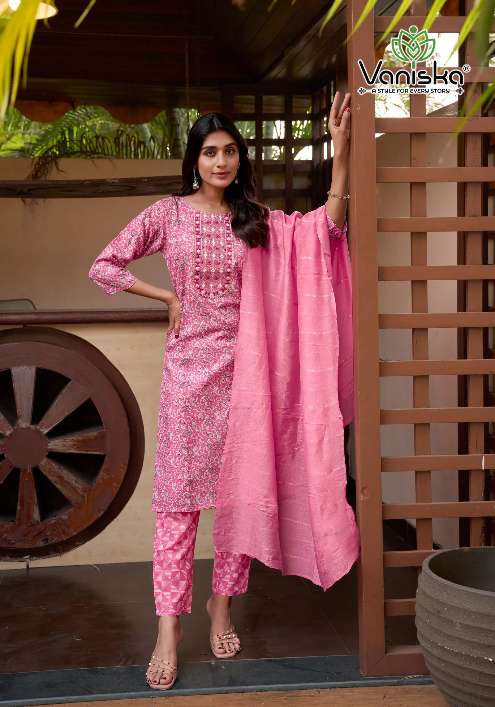 Sunrise Vol 2 By Vaniska Straight Printed Kurti With Bottom Dupatta Orders In India