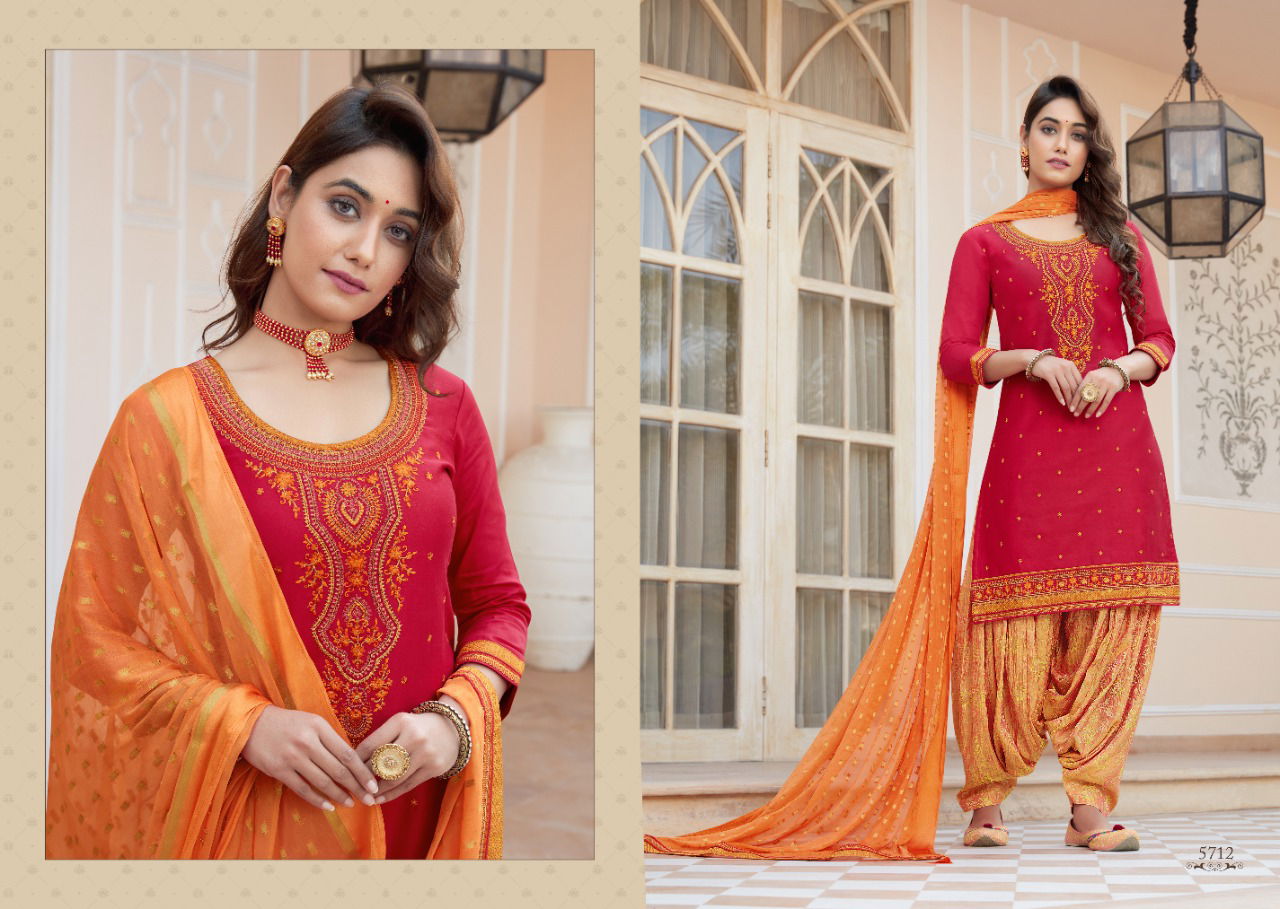 Kessi Shangar By Patiala House 19 Designer Jam Silk With Embroidery Work Top With Bottom And pallu Less Work Dupatta Dress Material Collection
