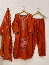 Naisha K 340 Roman Silk Embroidery Kurti With Pant Dupatta Exporters In India
