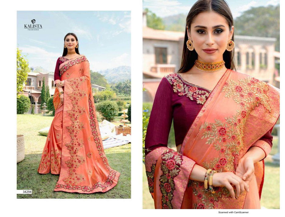 Kalista Sana Latest Fancy Designer Festive Wear Rangoli Silk Saree Collection
