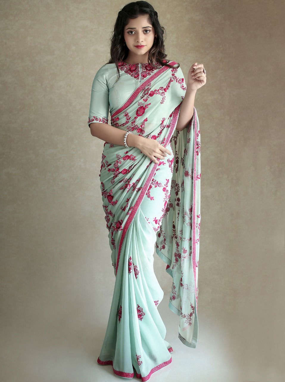 Roop Sundari 1 Latest Designer Casual Wear Party Wear Rich Look Georgette Saree Collection
