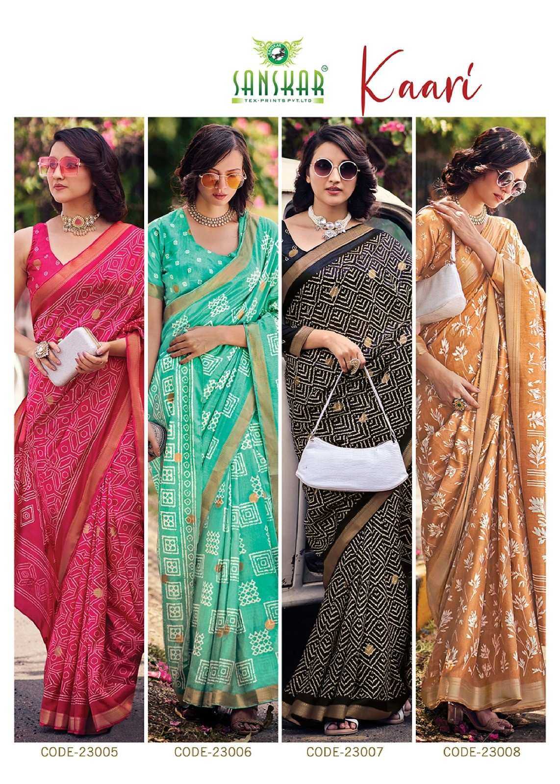 kaari by sanskar pure cotton saree suppliers in india