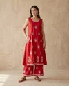 K 1055 By Naisha Rayon Embroidery Kurti With Bottom

