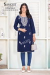 Vaniska By Sangeet Rayon White Wholesale Embroidery Kurtis Suppliers In Mumbai