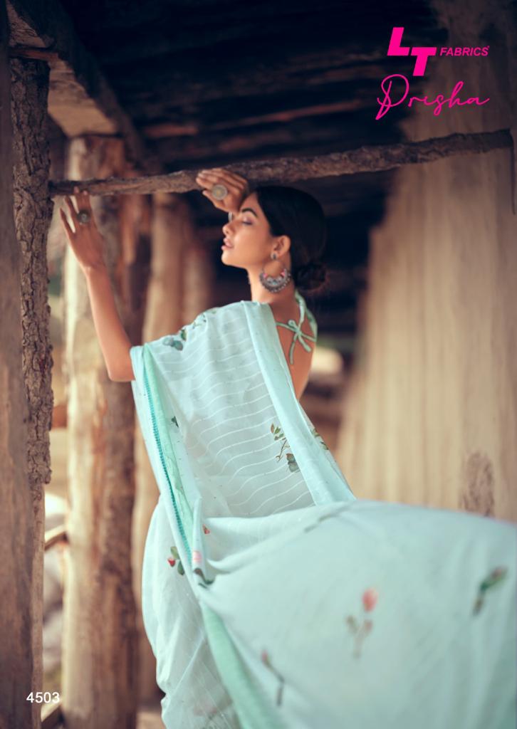 Lt Prisha Ethnic Wear Organza Silk Designer Printed Saree Collection
