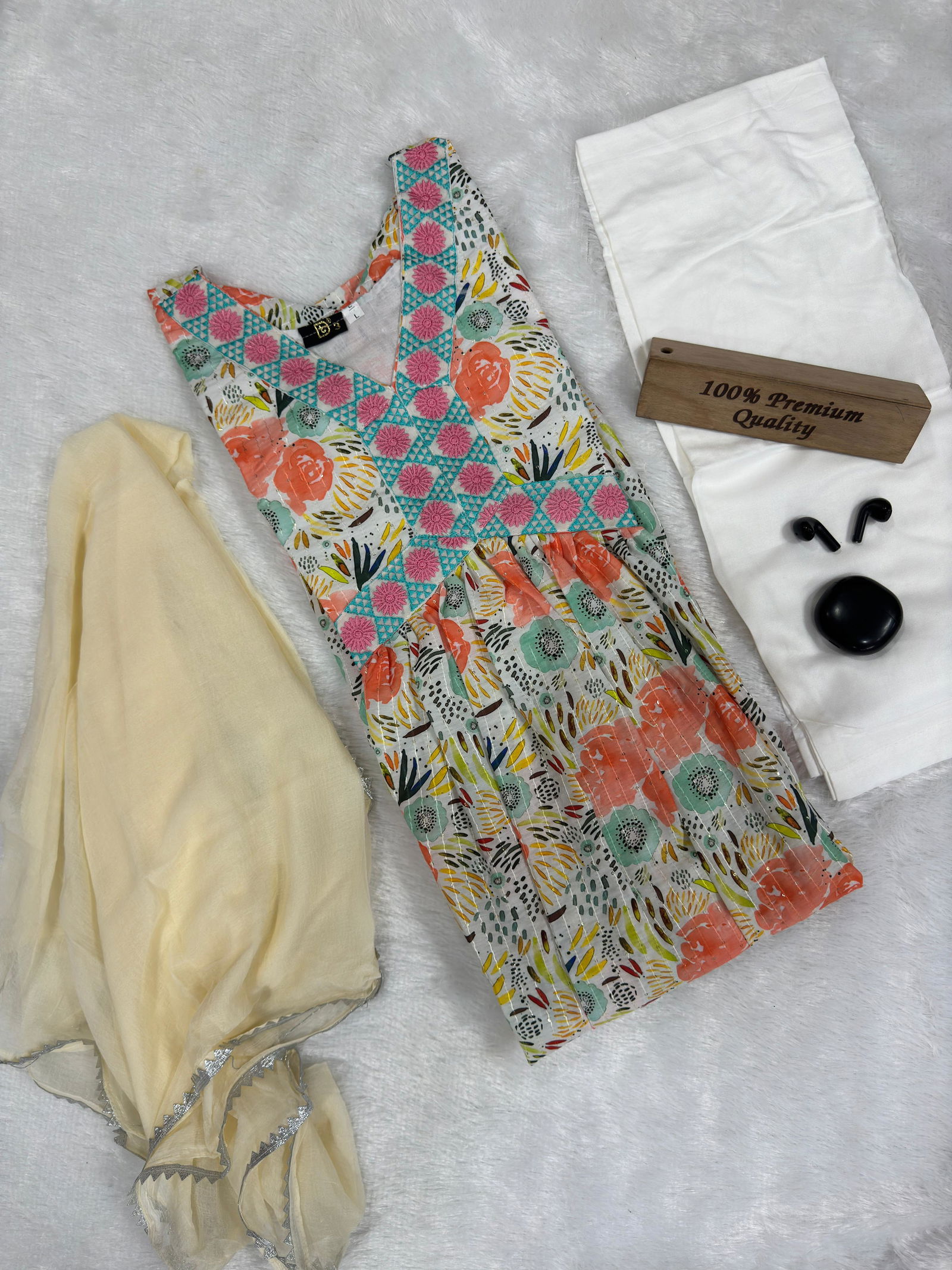 Pineapple By Tdg Printed Kurti With Bottom Dupatta Wholesale Market In Surat