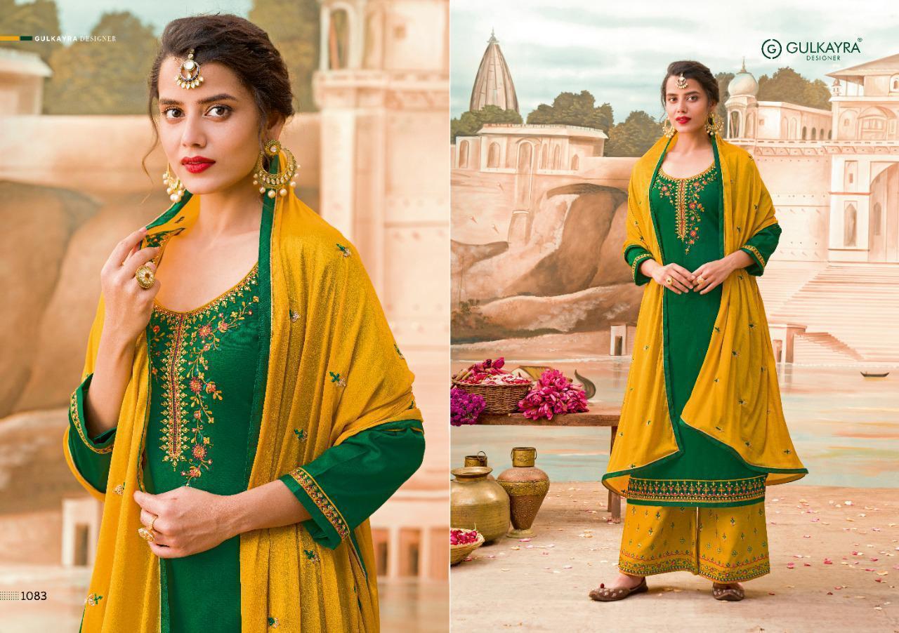 GULKAYRA DESIGNER MANNAT Latest Fancy Designer Festive Wear Jam Silk With Heavy Embroidery With Diamond Salwar Suit Collection