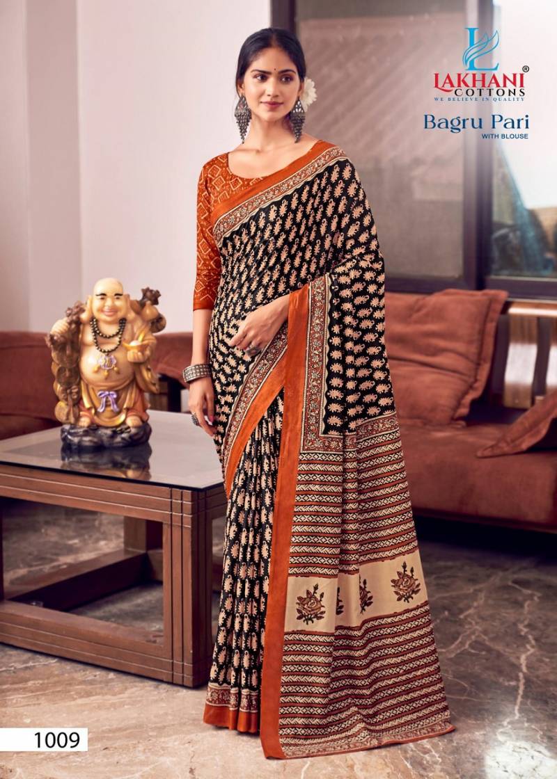 Bagru Pari Vol 1 By Lakhani Cotton Printed Fancy Saree Wholesale Online