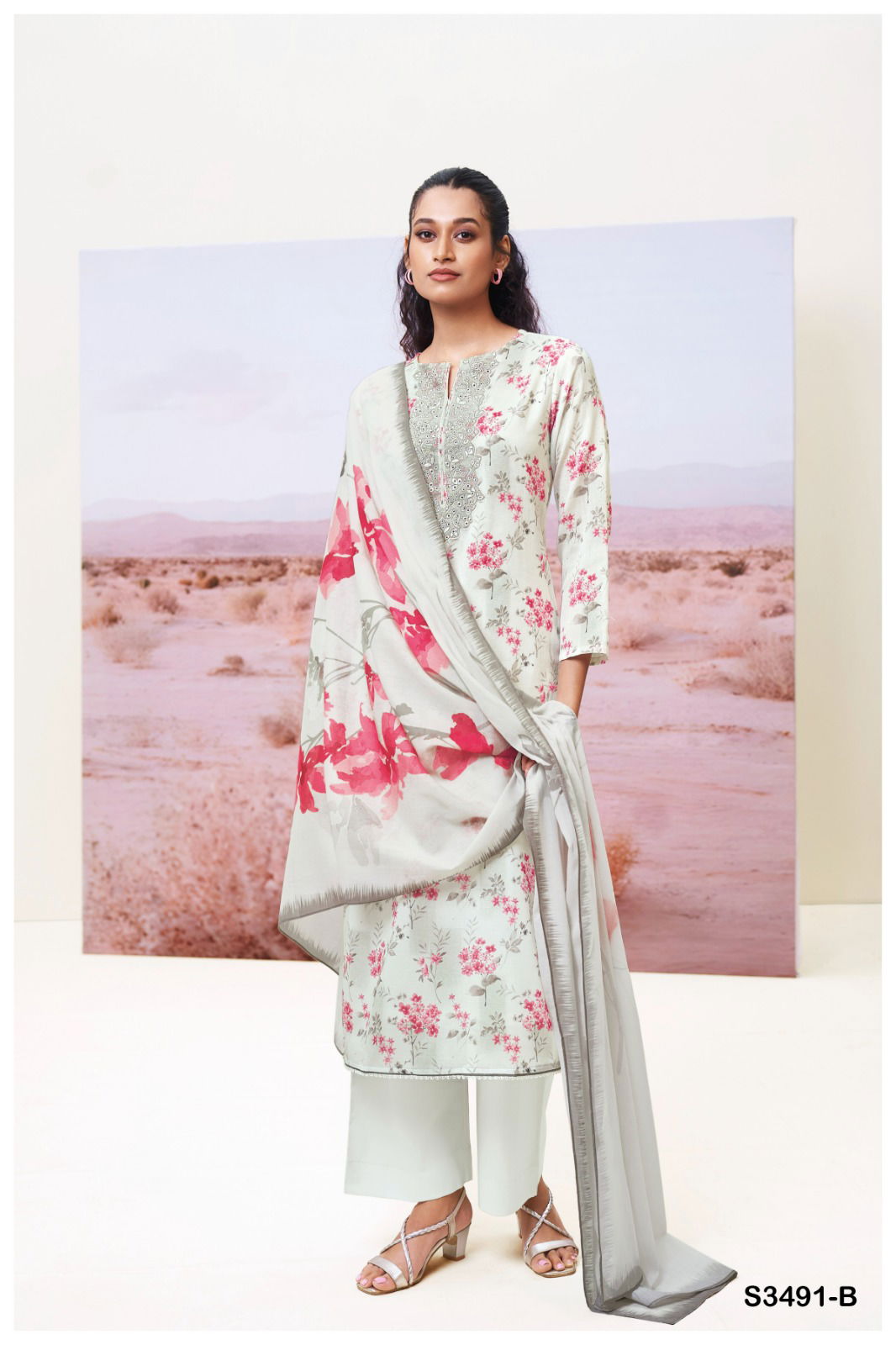 Fazeela 3491 By Ganga Cotton Dobby Printed Salwar Suit Suppliers In India