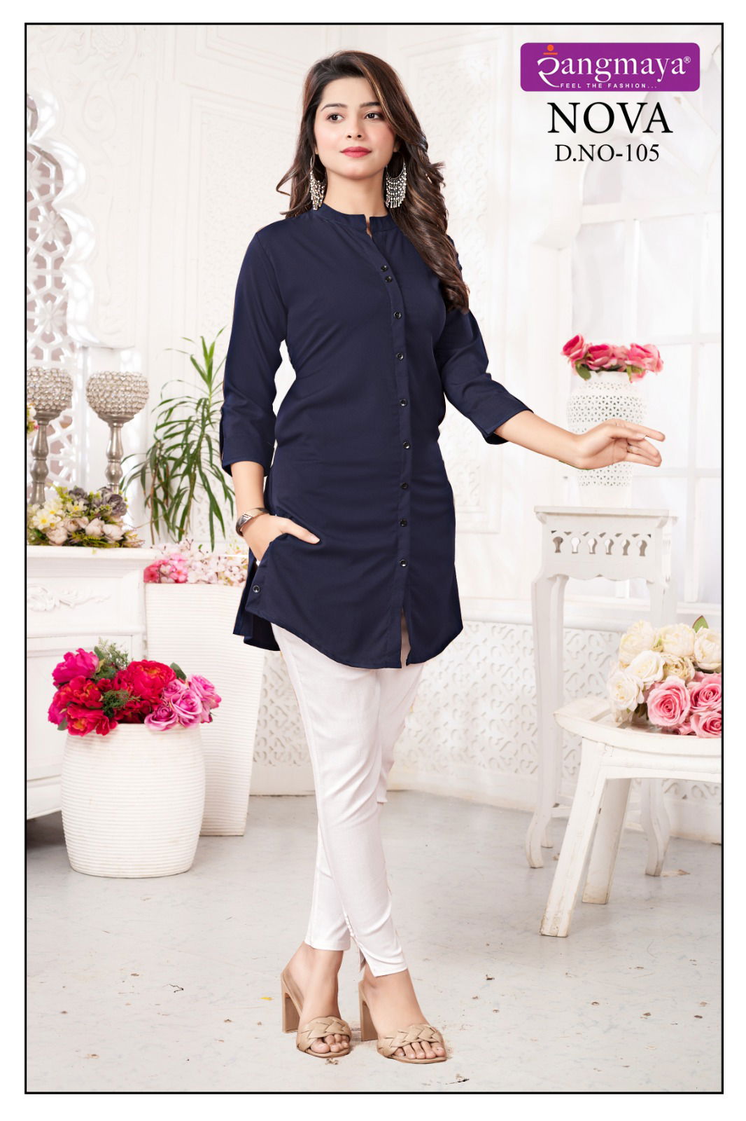 Nova By Rangmaya Palin Long Pocket Ladies Shirt Catalog