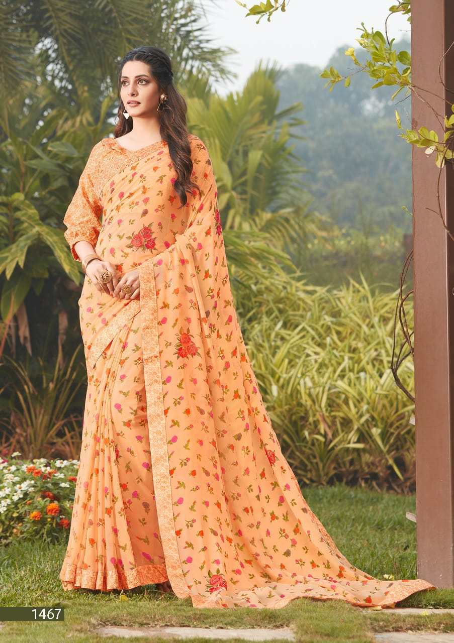 PRIYA PARIDHI  NATASHA Latest Fancy Designer Casual Wear Georgette Printed Saree Collection