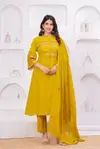 Naisha K 247 Cotton Embroidered Kurti With Bottom Dupatta Best Wholesale Shop In Surat