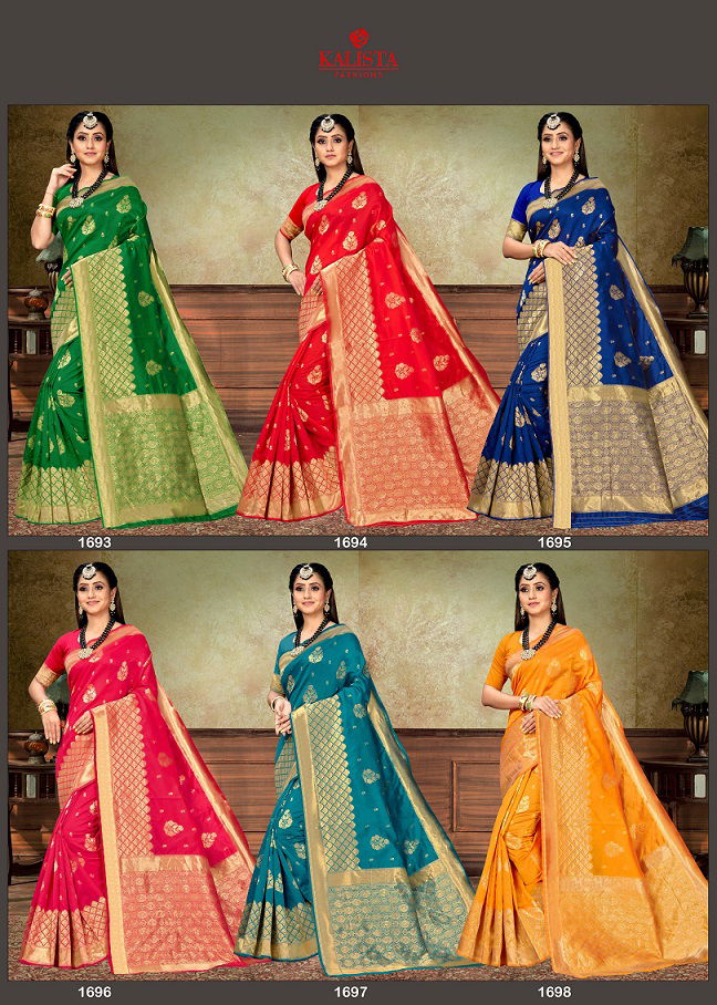 Kalista Vandana Latest Fancy Designer Festive Wear Banarasi Silk Saree Collection
