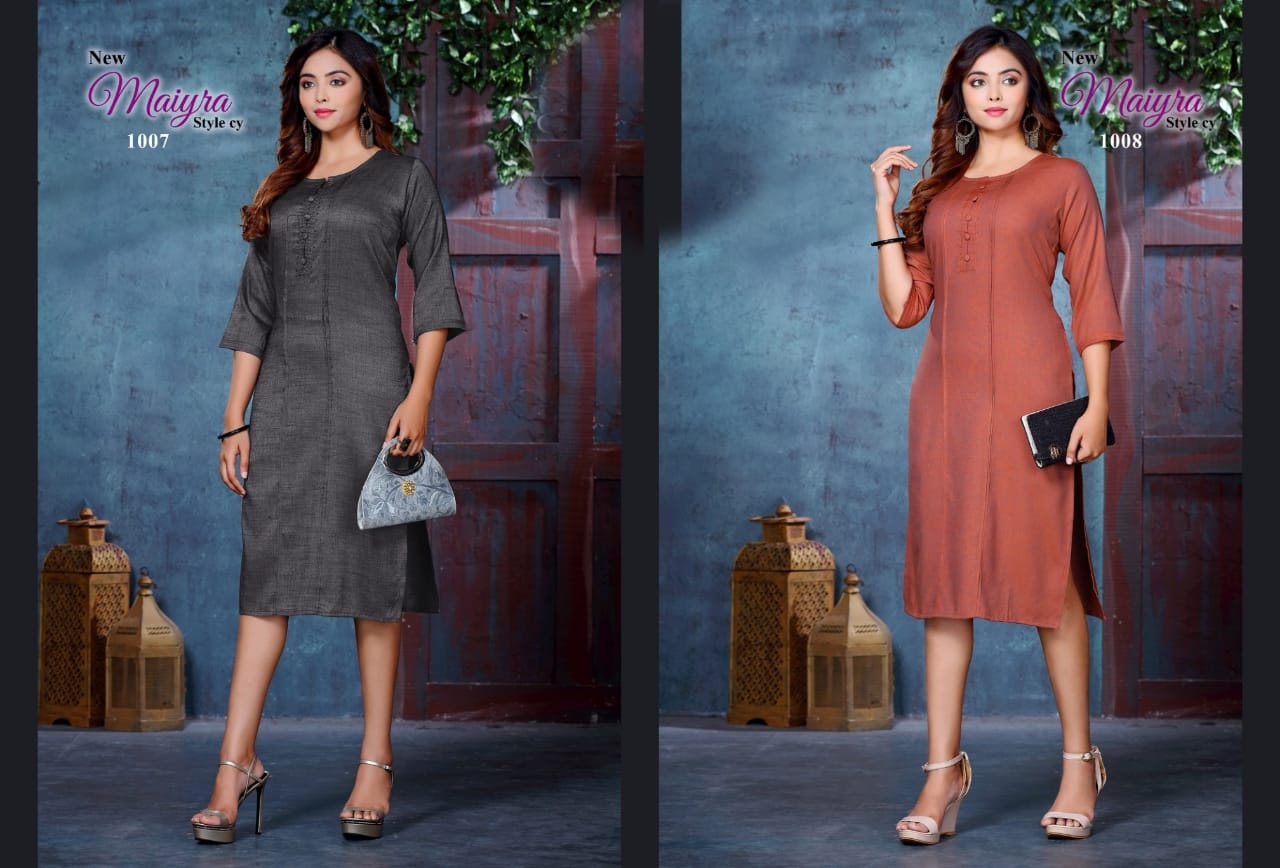 Beauty Queen New Maiyra Designer Ethnic Wear Rayon Kurti Collection