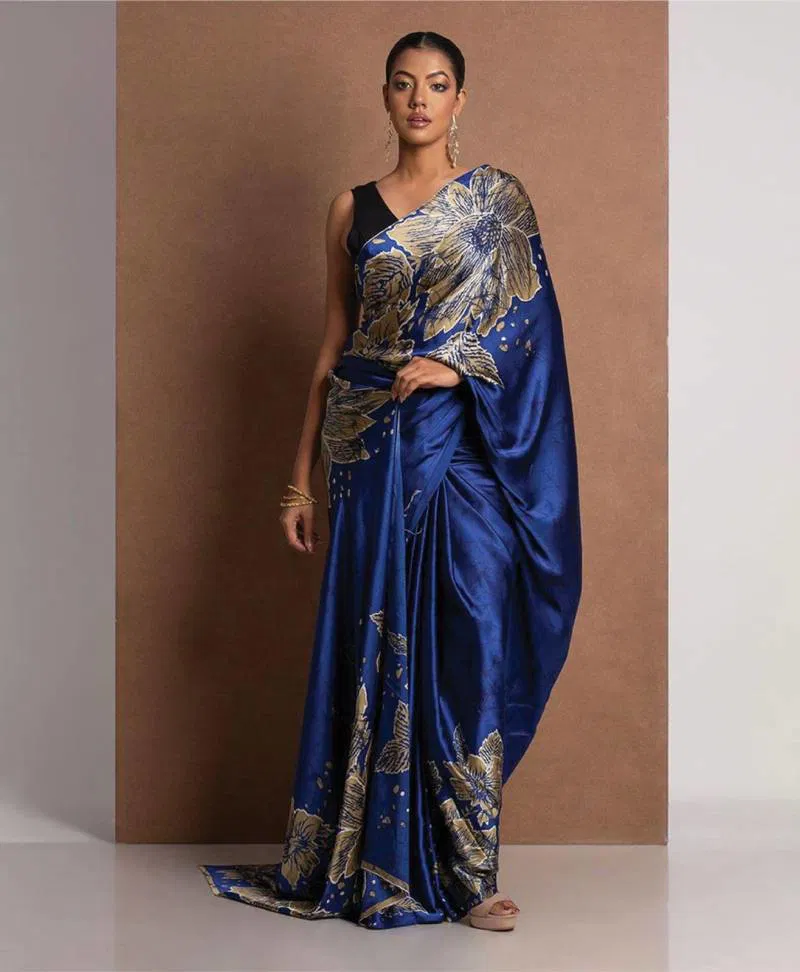 Sf Sizzler 5 Digital Printed Japan Satin Fancy Saree Wholesale Suppliers In Mumbai