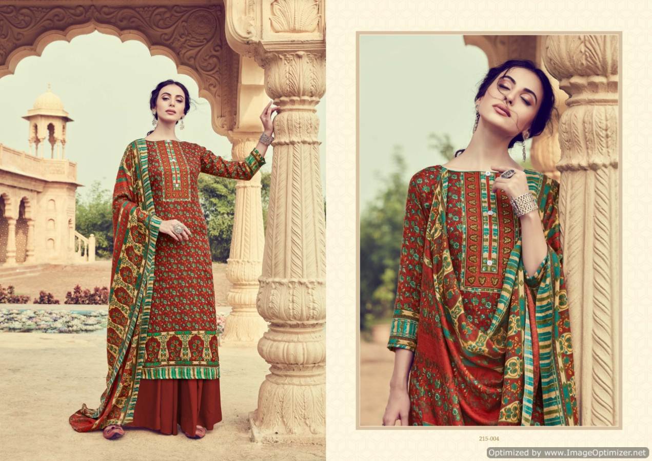 Zulfat Winter Affair 2 Latest Designer Pure Pashmina Digital Style Print Designer Dress Material With Four Side Lace Dupatta 