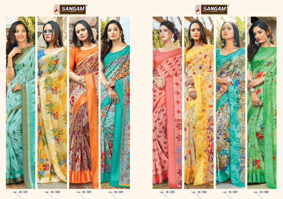 Sangam Kashmiri Cotton Latest Printed Casual Wear Designer Cotton saree Collection 