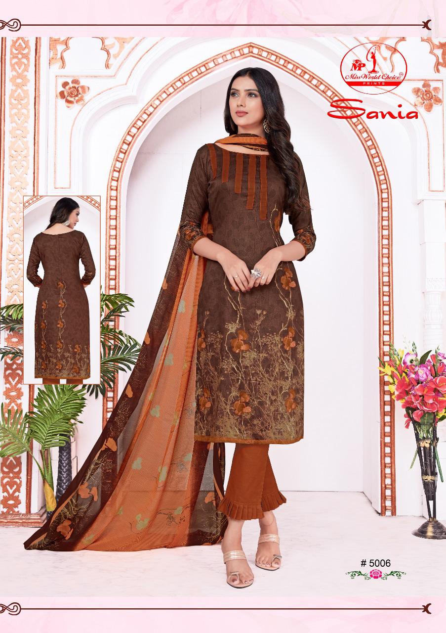 Miss World Choice Sania 5 Latest Fancy Regular Wear Printed Cotton Collection