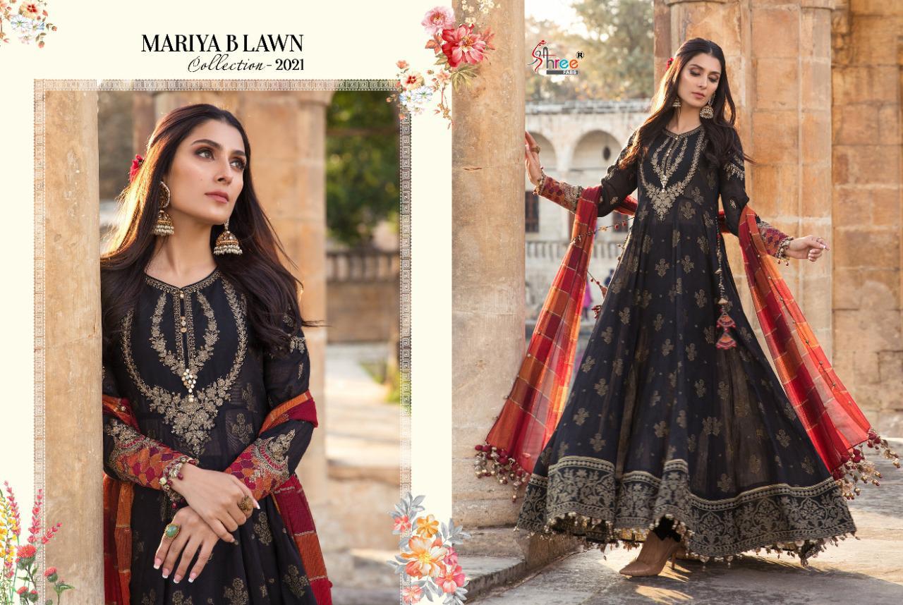 Shree Mariya B Latest Fancy Festive Wear Pure Lawn Print With Exclusive Embroidery Pakistani Salawar Suits Collection
