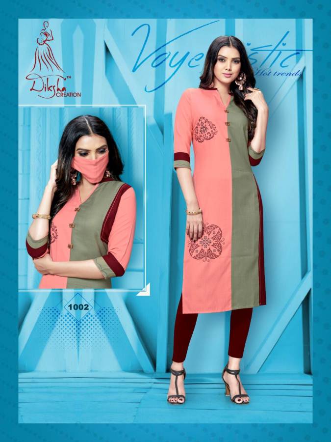 Dikhsha Livaa New Designer Daily Wear Embroidery Work Kurtis Collection
