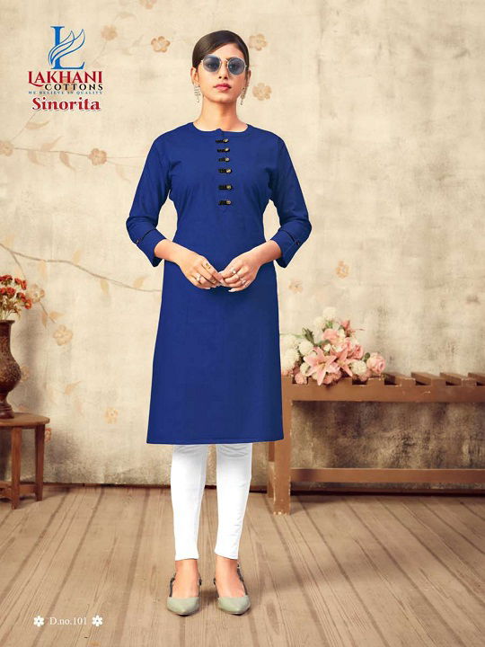 Lakhani Sinorita Pure Cotton Ready Made Designer Kurti Collection