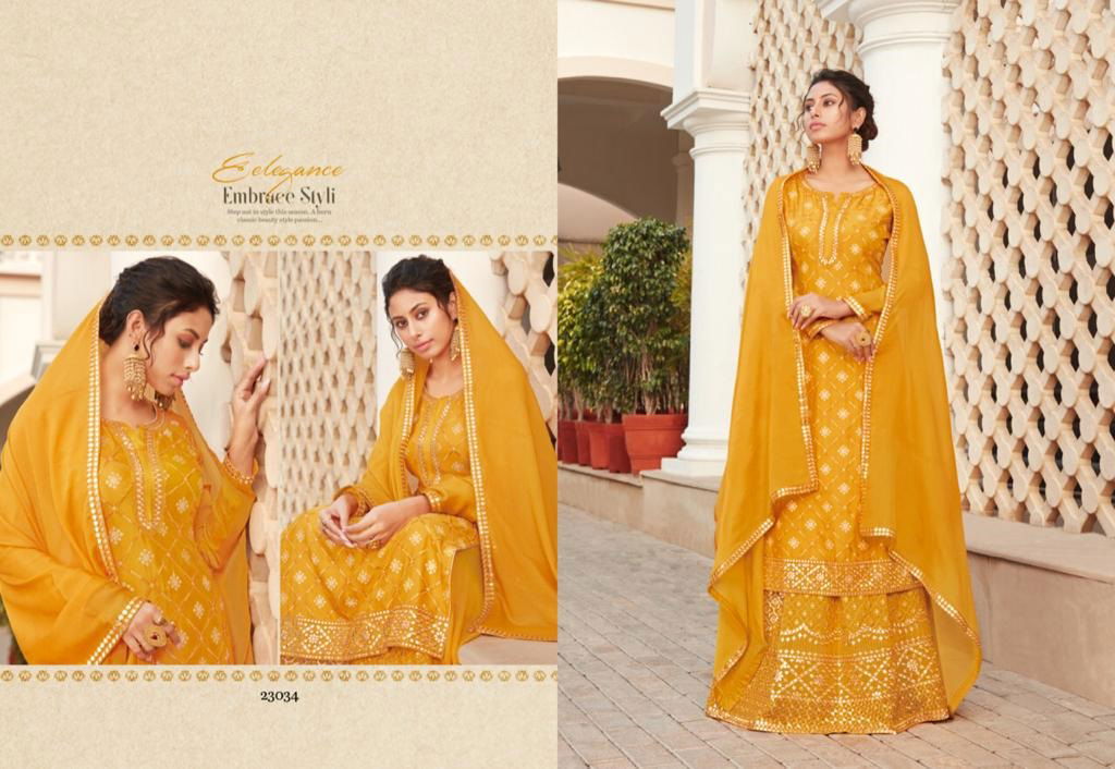Ruhi 23031 Series Latest Fancy Designer Festive Wear Heavy Chinon Embroidered Salwar Kameez Collection
