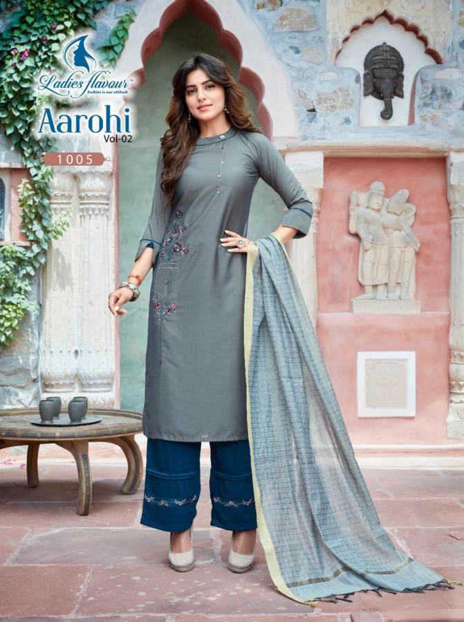 Ladies Flavour Aarohi 2 Latest fancy Designer Ethnic Wear Heavy Chinon Ready Made Collection
