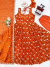 Glory K 1534 Fendy Silk Designer Anarkali Gown With Dupatta Suppliers In India
