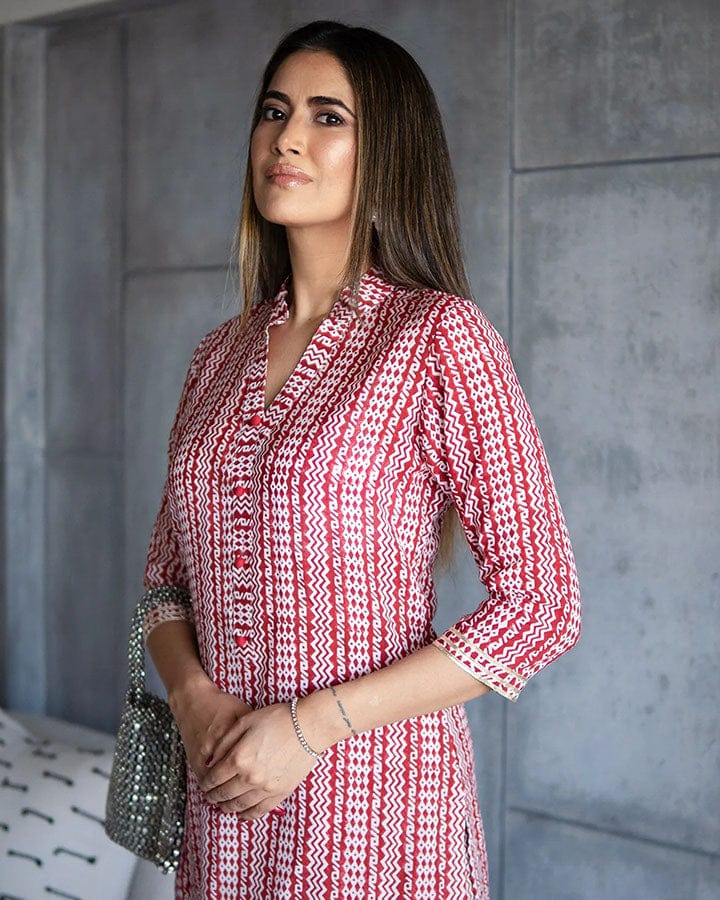 Podar Printed Pure Cotton Kurtis With Bottom Catalog