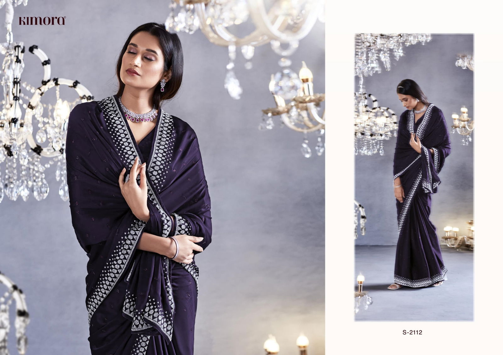 Zarkan By Kimora Viscose Party Wear Sarees Catalog