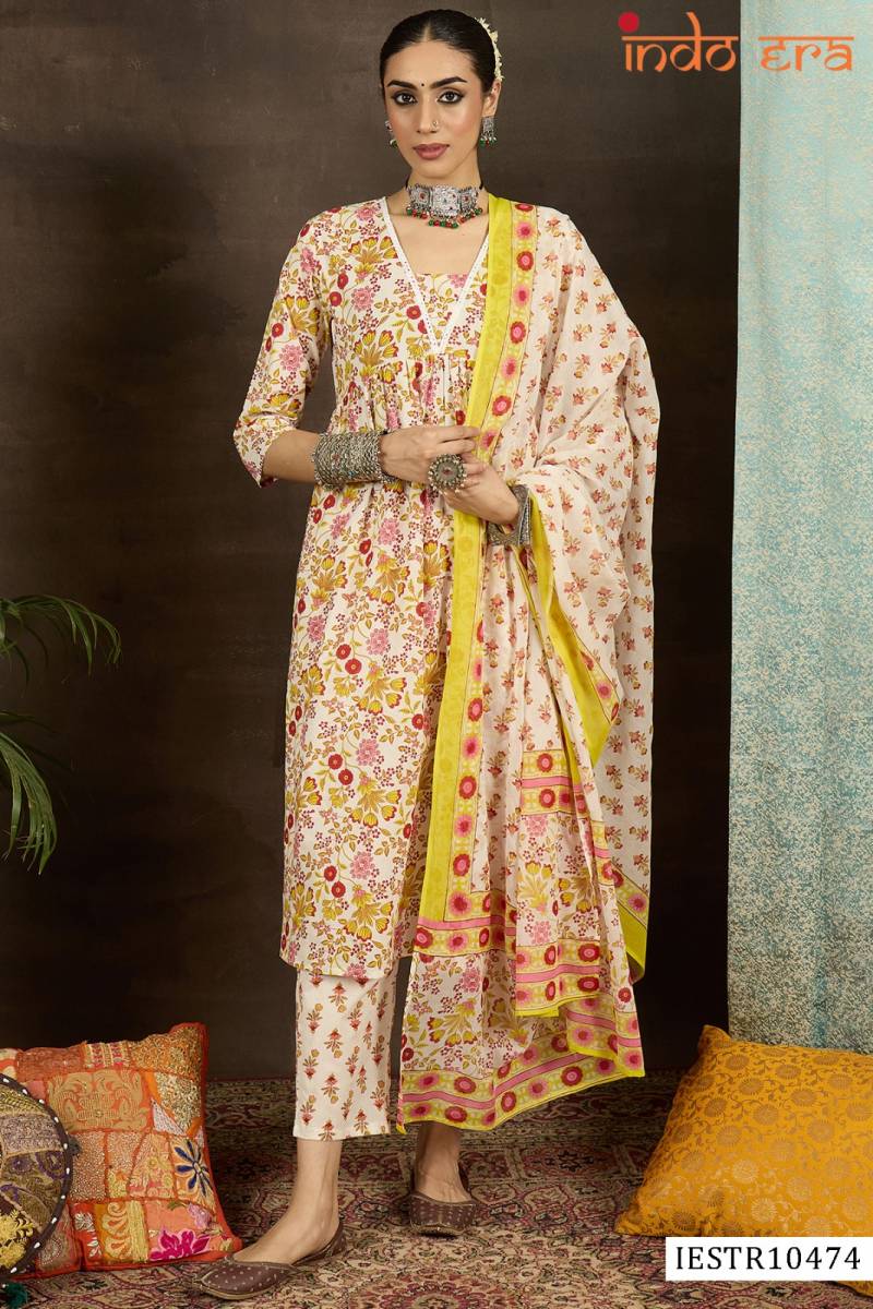 Indo Era 2568 Cotton Printed Readymade Suits Wholesale Shop In Surat