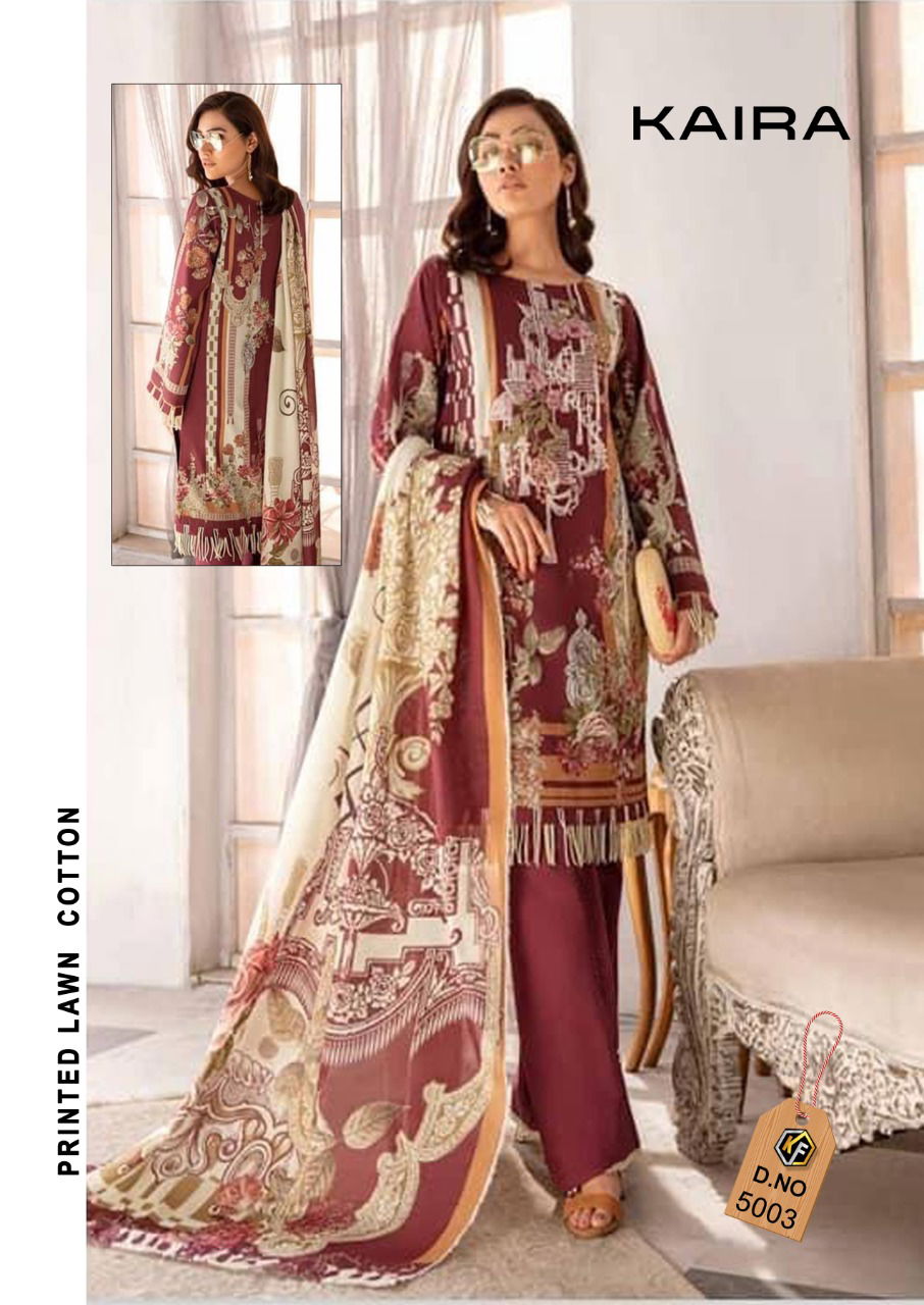 Keval Kaira 5 Karachi Cotton Casual Wear Printed Designer Dress Material Collection

