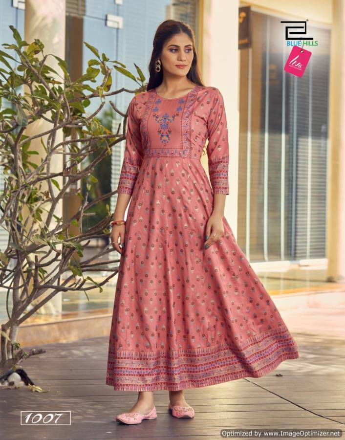 Blue Hills Glamour 5 Latest Designer Party Wear Long Kurti Collection