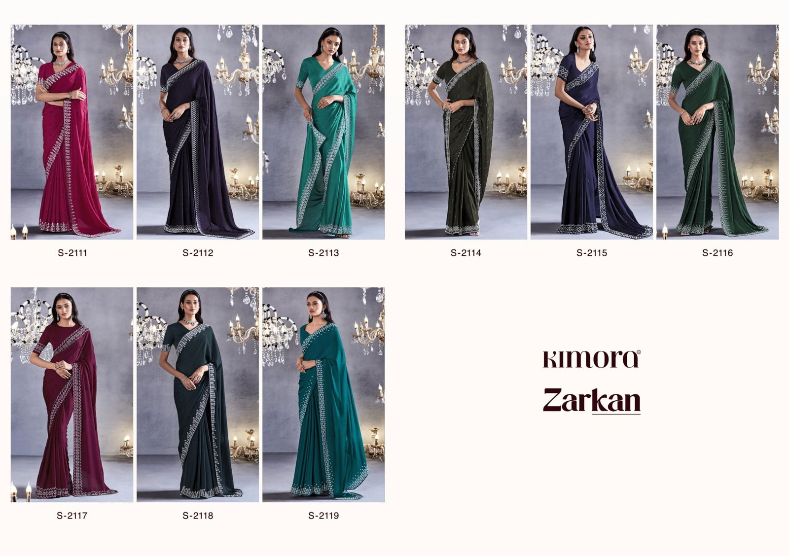 Zarkan By Kimora Viscose Party Wear Sarees Catalog