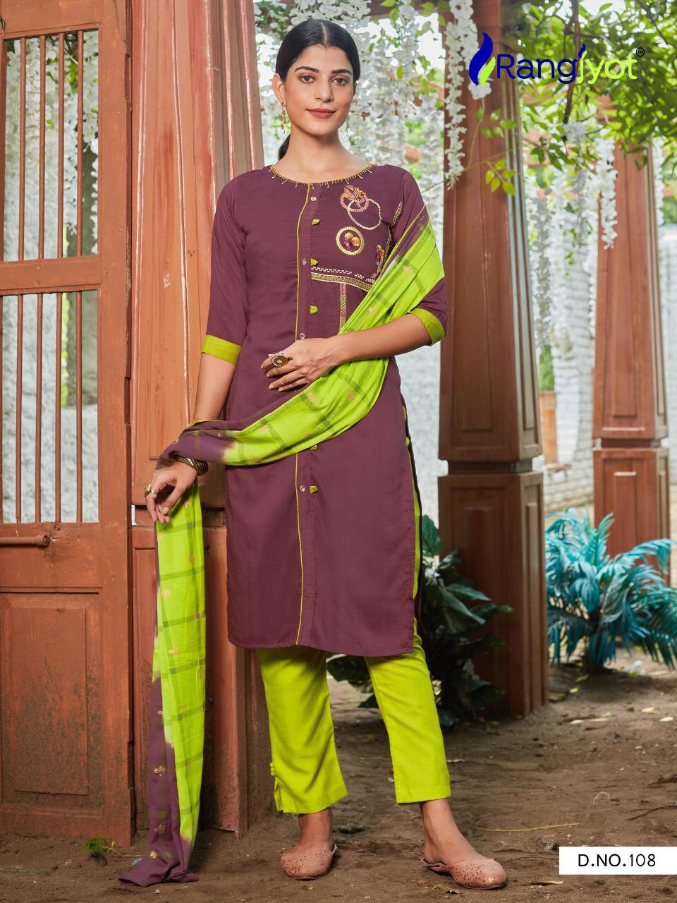Rangjyot Chitra 1 Fancy Ethnic Wear Silk Ready Made Collection
