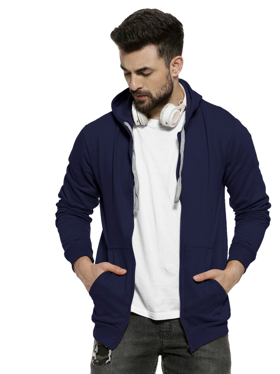 Swara Plain Zipper 2 Ethnic Wear Wholesale Mens Hoodi Collection