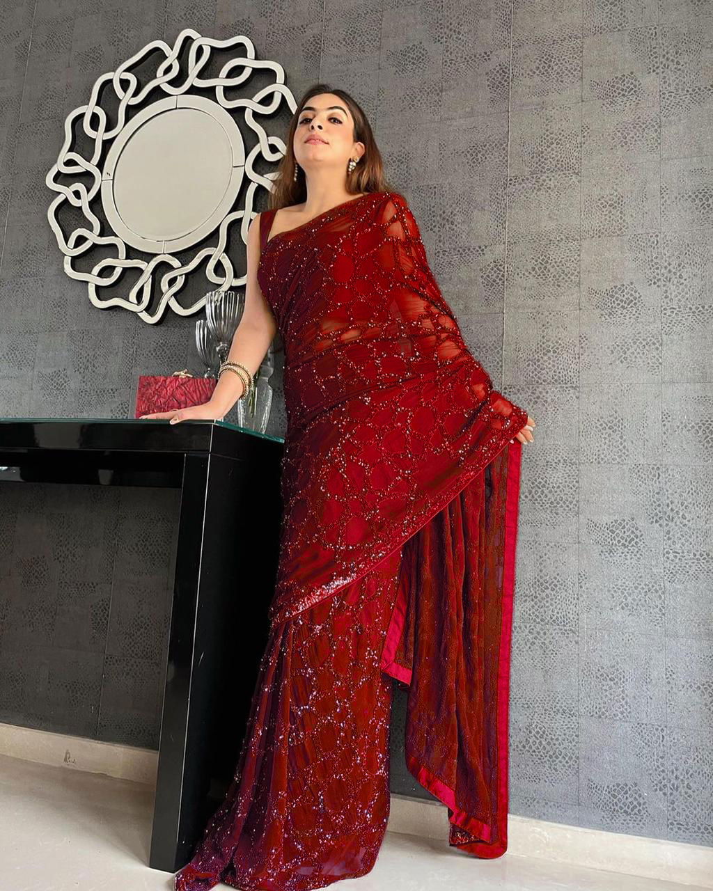 Bt 259 Sequence Fancy Designer Festive Wear Georgette Latest Saree Collection