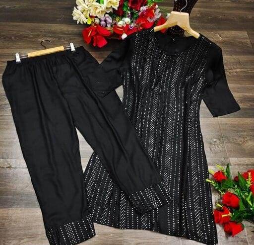 Shubh 3 New Designer Fancy Wear Rayon Kurti With Pant Collection
