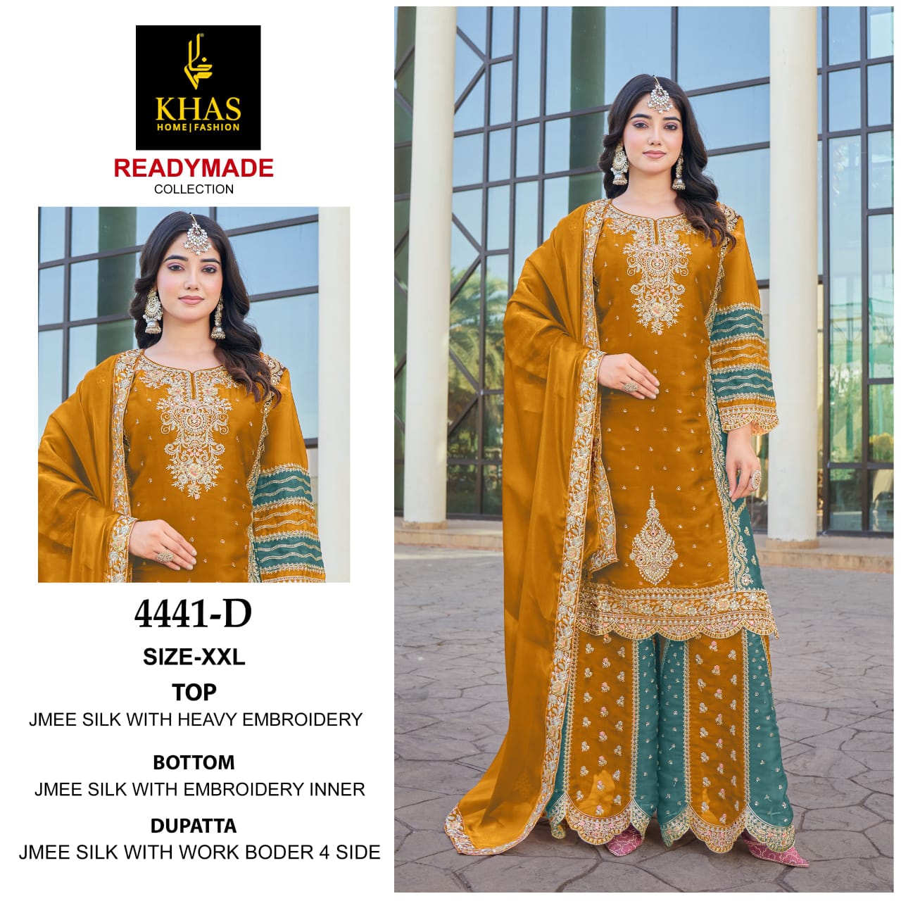 Khas 4441 Jimi Cho Silk Readymade Pakistani Suits Suppliers In India