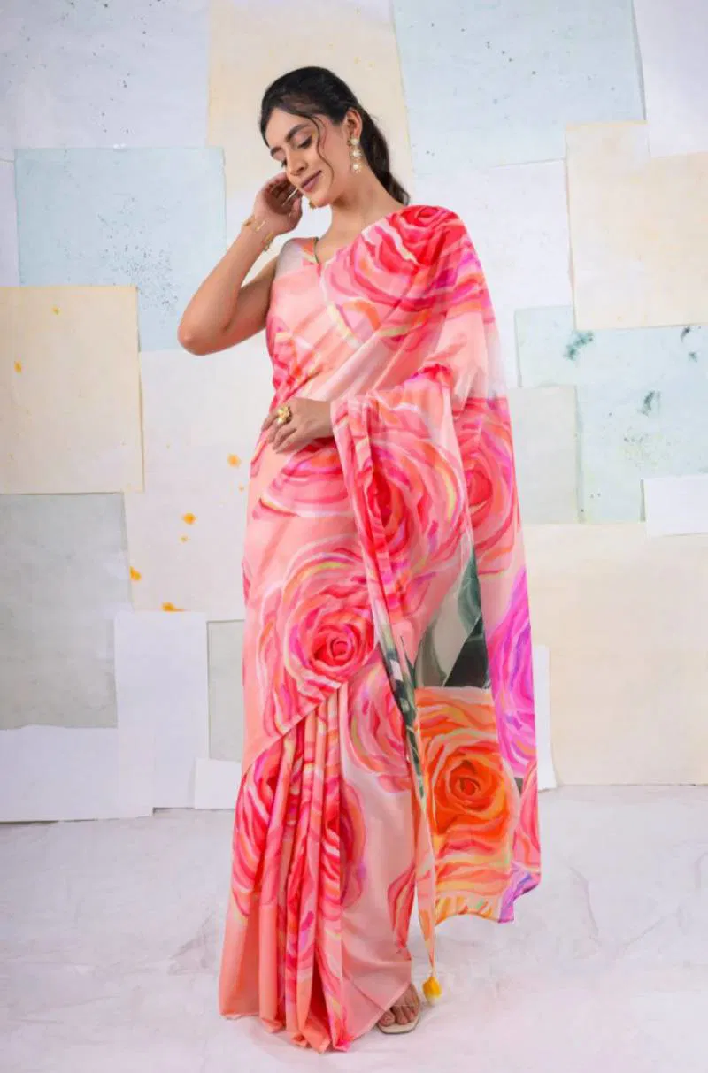 Sf Sizzler 3 Digital Printed Japan Satin Fancy Saree Wholesale Market Surat