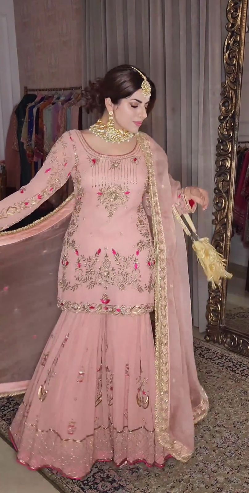 Code 1605 Faux Georgette Online Sharara Suits Wholesale