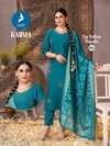 Karma By Kaya Roman Silk Straight Cut Kurti With Bottom Dupatta Orders In India
