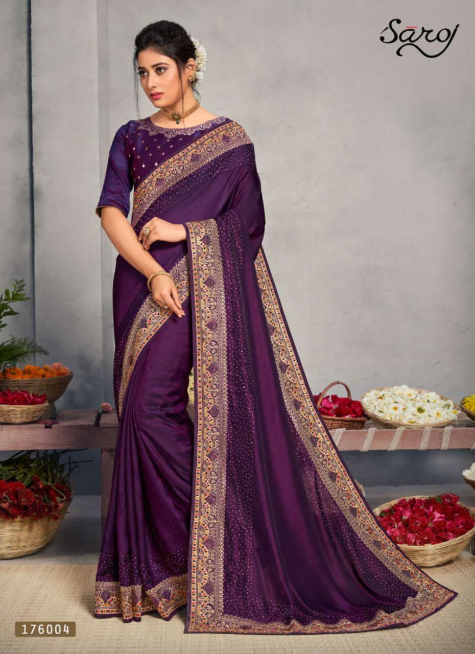 Saroj Miracle Fancy Latest Printed Festive Wear Silk Sarees Collection